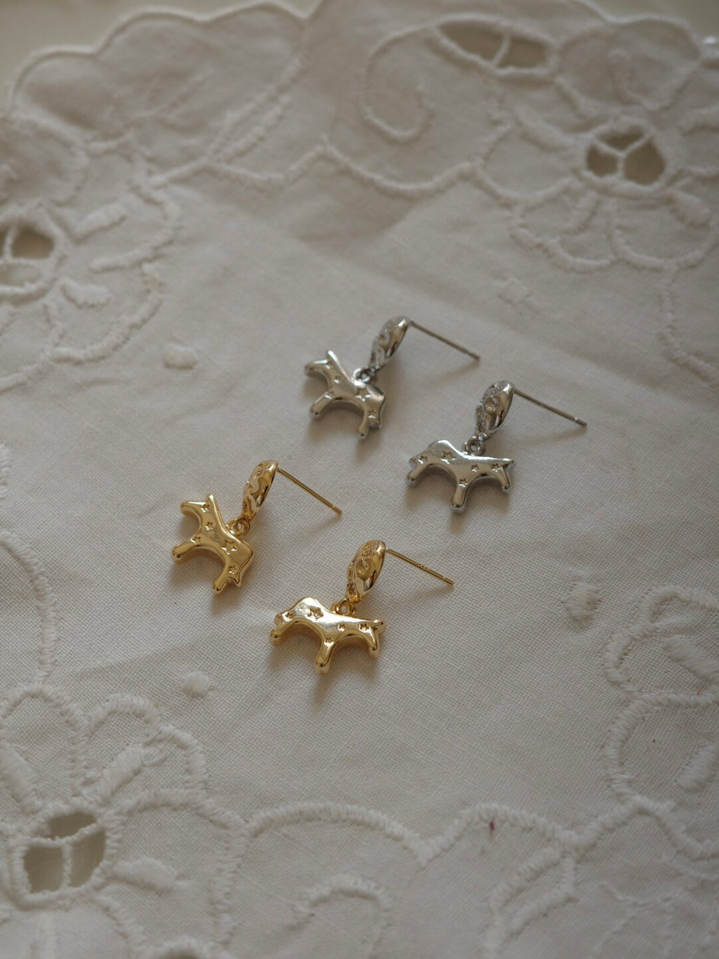 Dala Horse Star Drop Earrings,Lumivault.