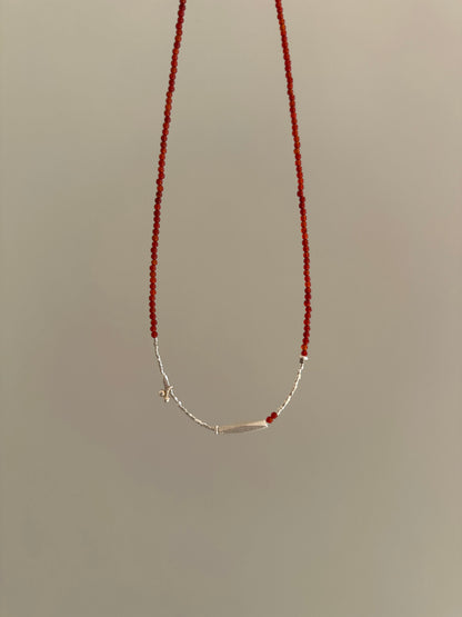 Thai Silver & Agate Beaded Necklace - Lumivault