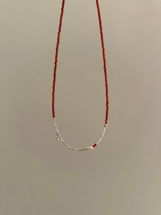 Thai Silver & Agate Beaded Necklace - Lumivault