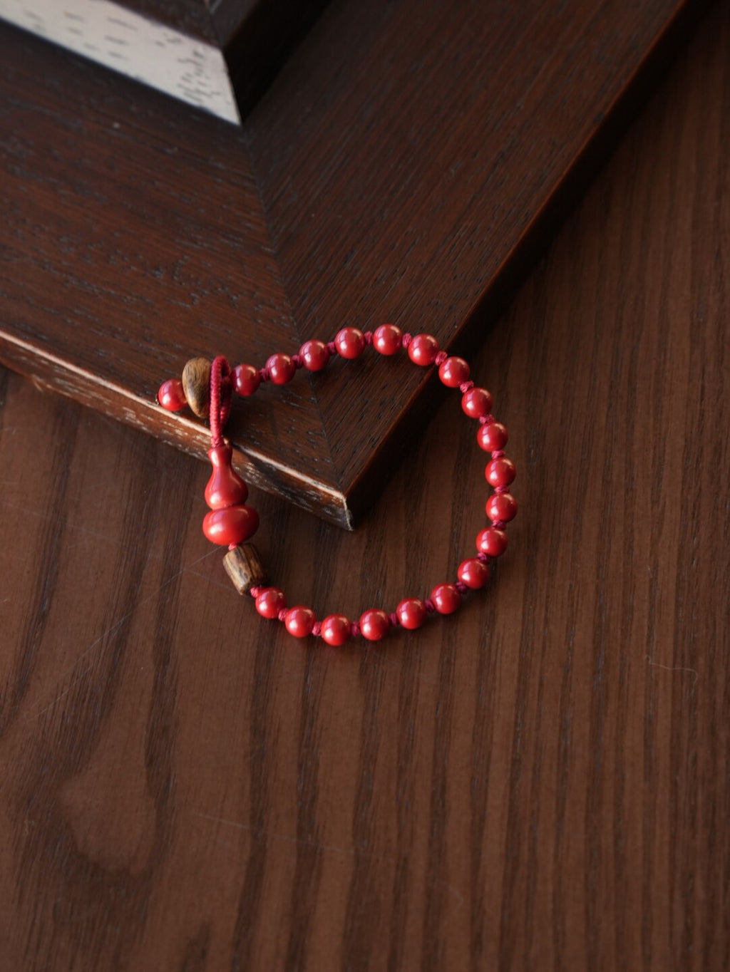 Winter Jubilee Agarwood Beaded Bracelet,Lumivault.