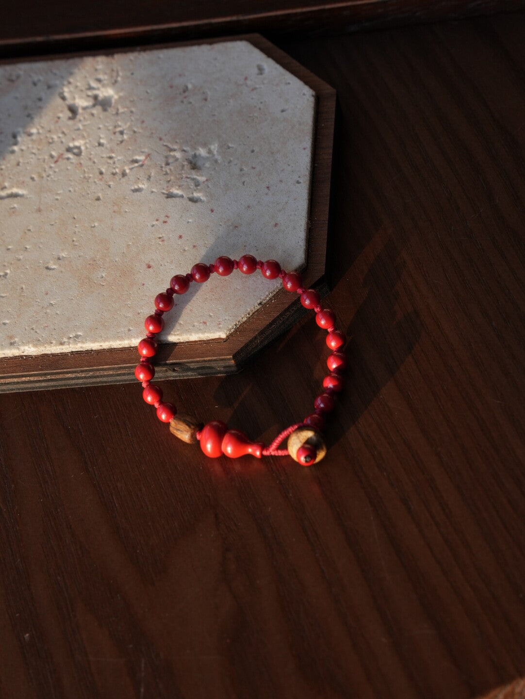 Winter Jubilee Agarwood Beaded Bracelet,Lumivault.