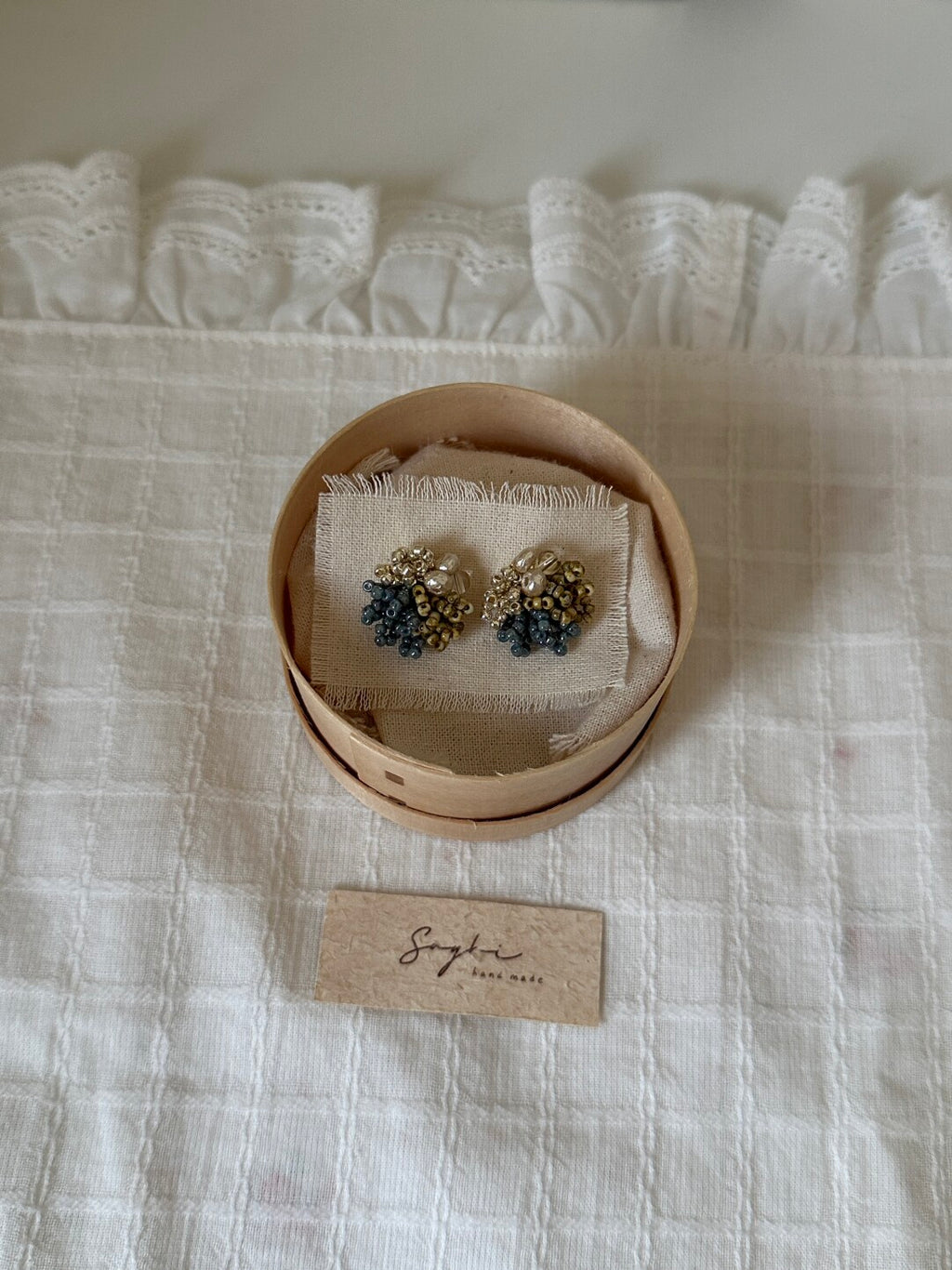 Multi-Color Beaded Cluster Stud Earring,Lumivault.