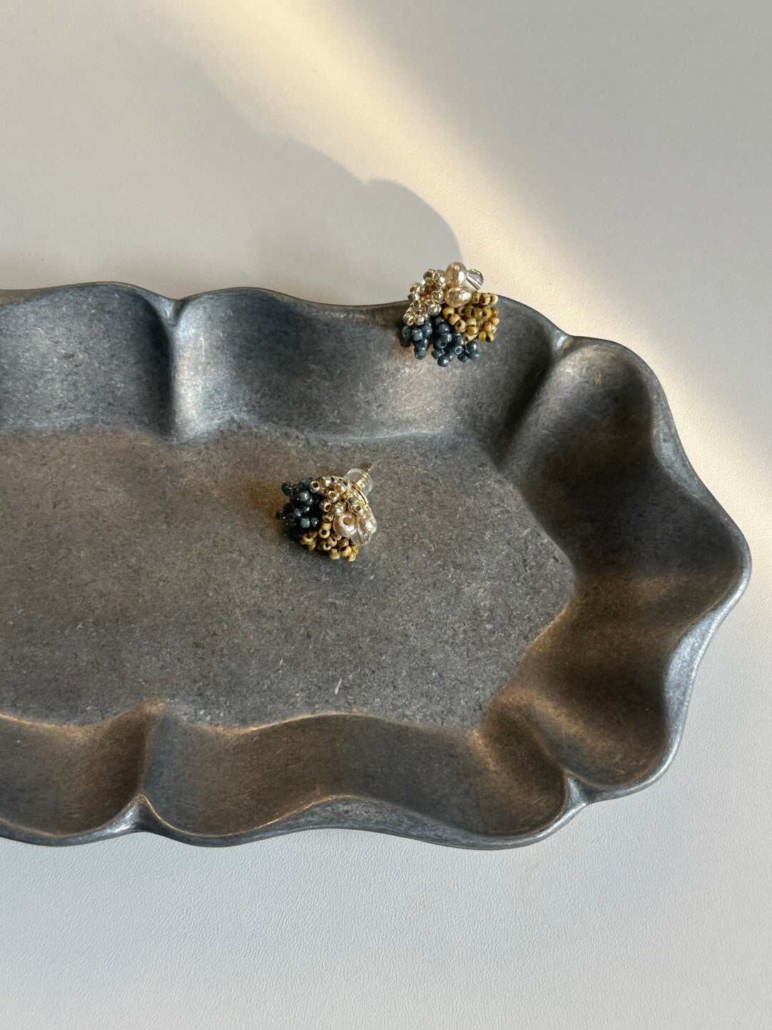 Multi-Color Beaded Cluster Stud Earring,Lumivault.
