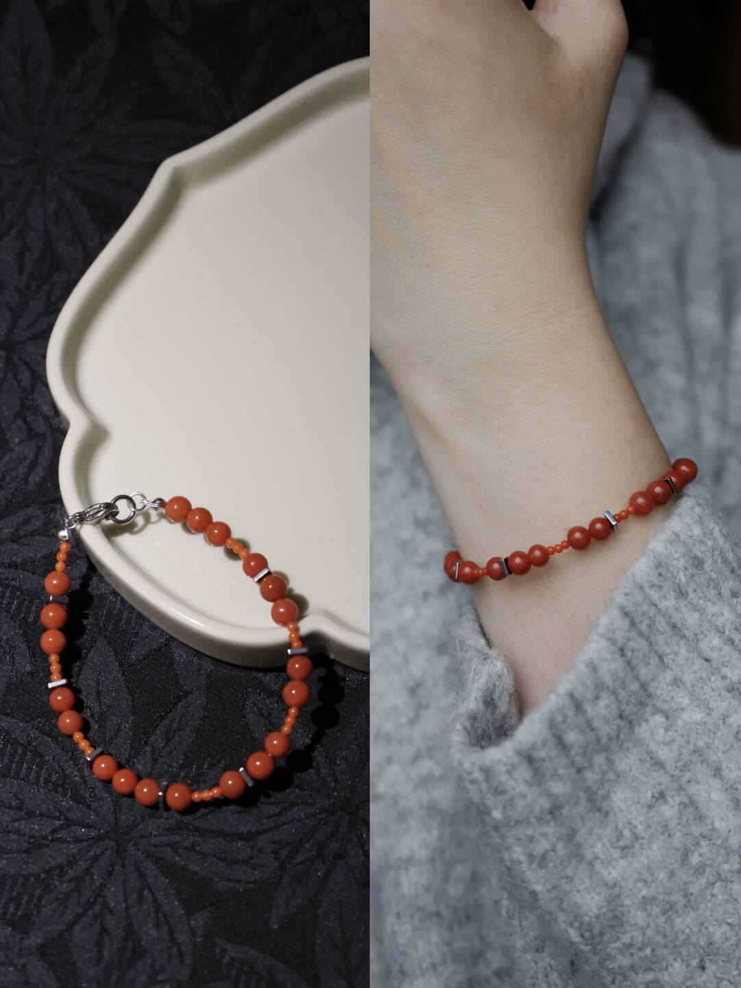 Chinoiserie New Year Red Thread Bracelet,S (16cm),Lumivault.