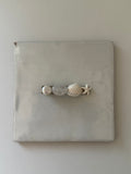Coastal Natural Stone & Shell Hair Clip,Crystal,Lumivault.