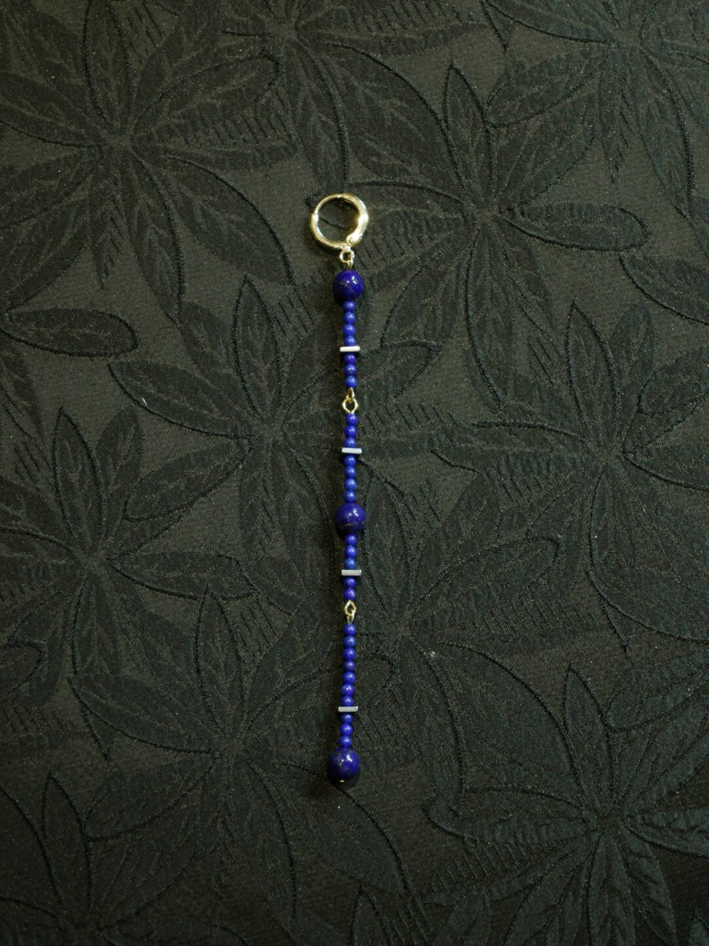Chinoiserie Blue Line Long Earrings,Lumivault.