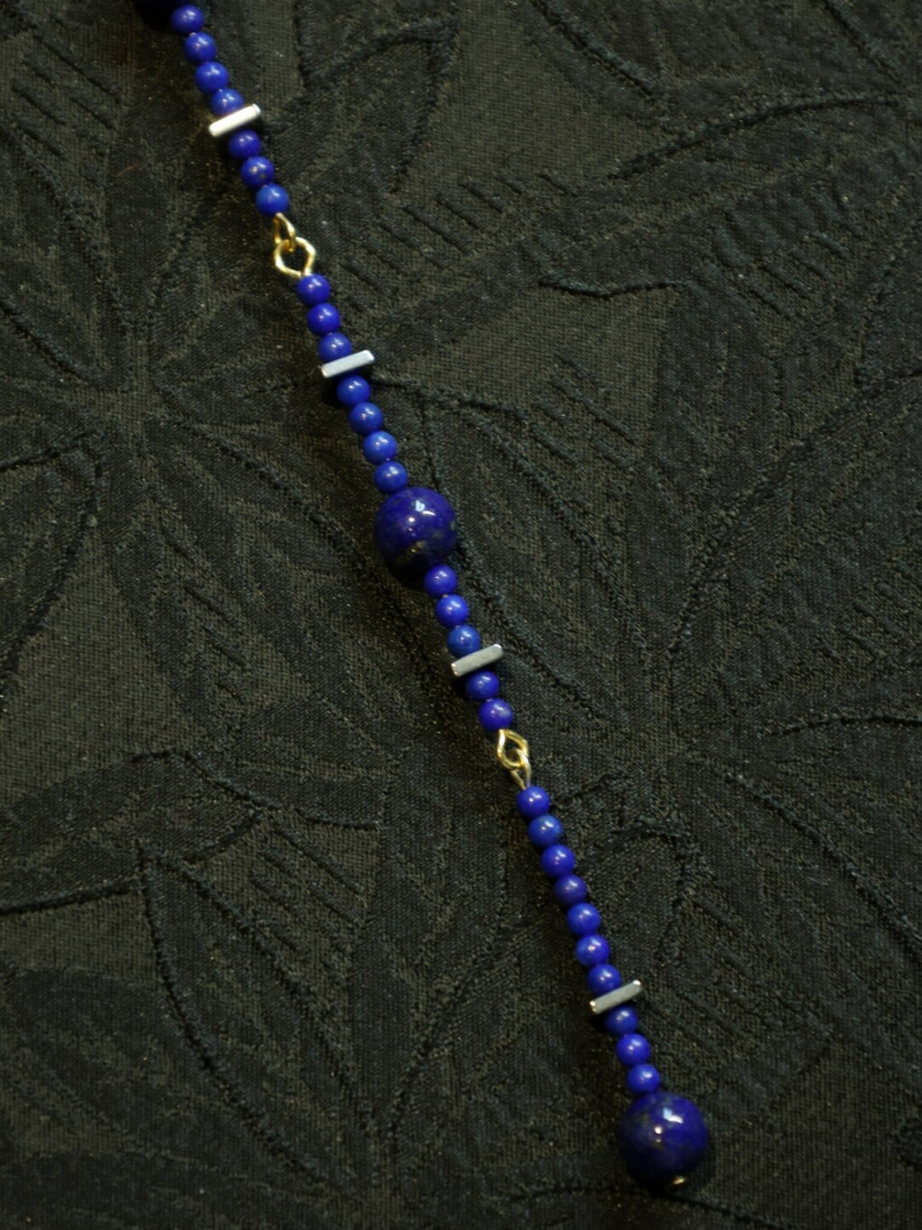 Chinoiserie Blue Line Long Earrings,Lumivault.