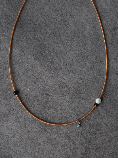 Retro Gold Mini Beaded Necklace - Lumivault