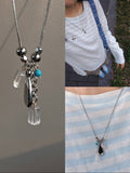 Handmade Blue Silver Summer Necklace - Lumivault