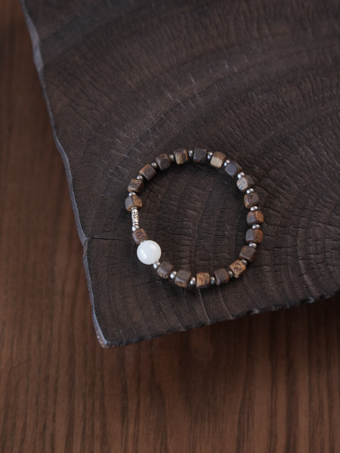 Mountain Moon Agarwood Jade Bracelet - Lumivault