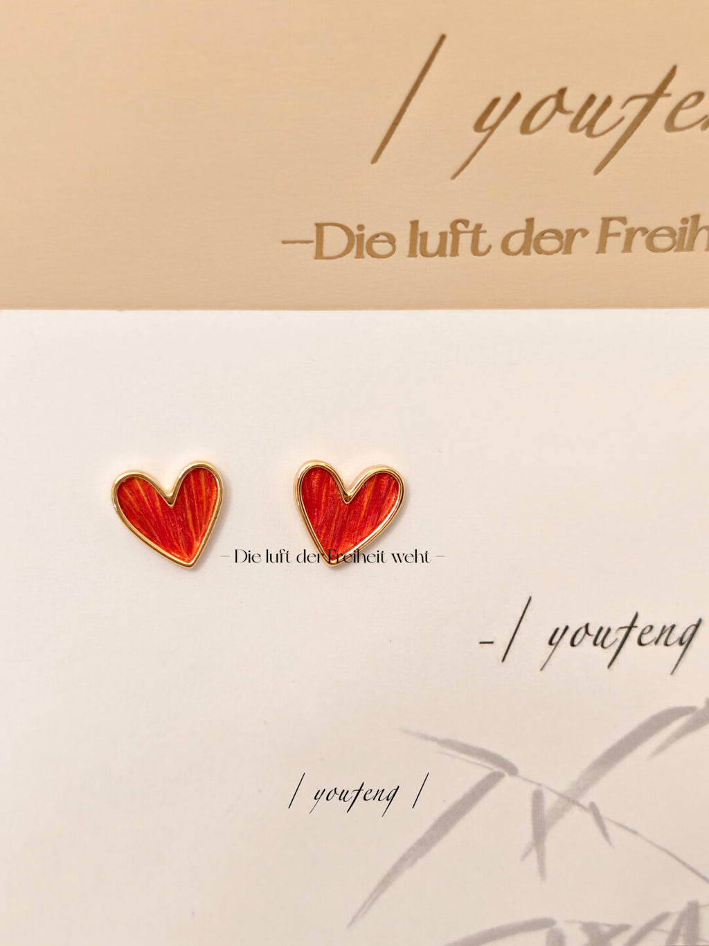 Handmade Love Stud Earrings,Lumivault.