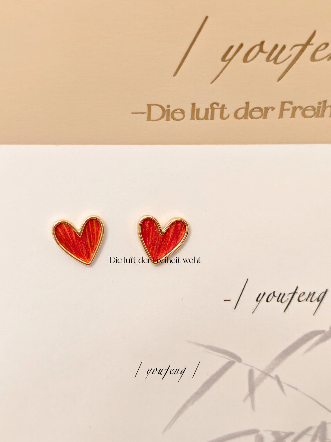 Handmade Love Stud Earrings,Lumivault.