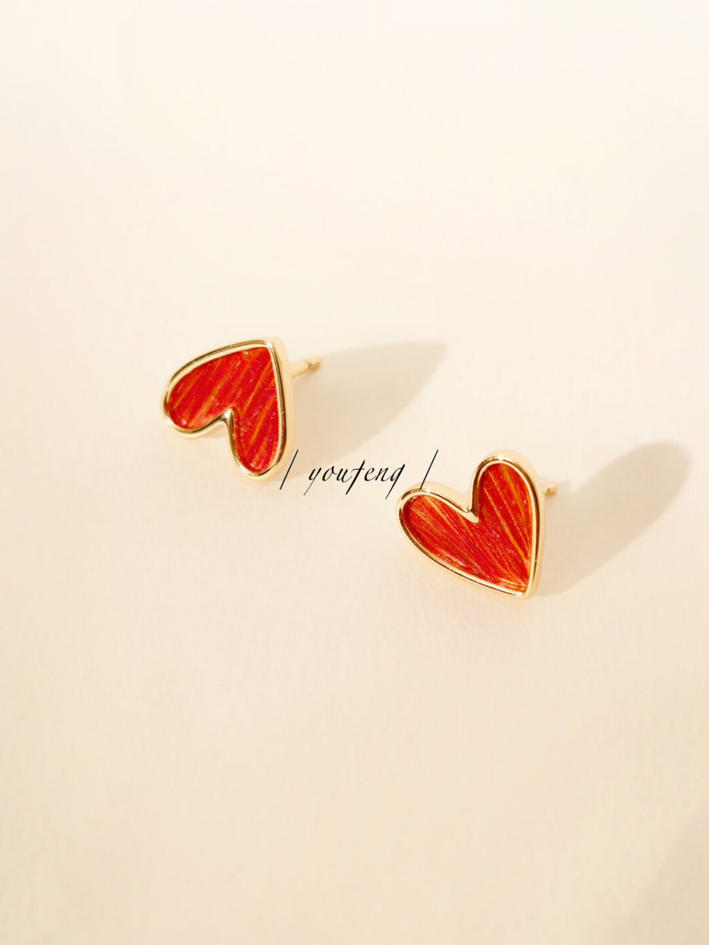 Handmade Love Stud Earrings,Studs,Lumivault.