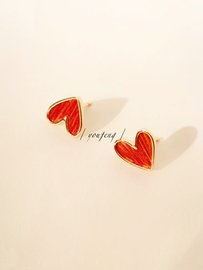 Handmade Love Stud Earrings