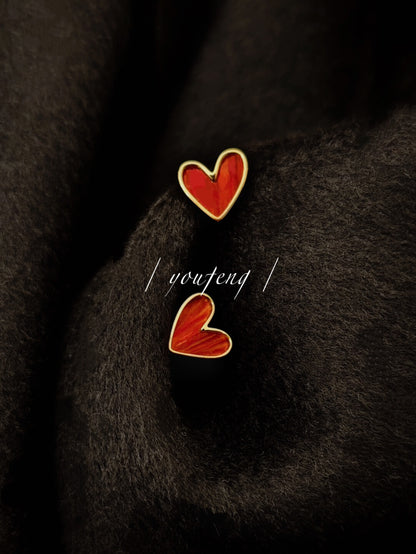 Handmade Love Stud Earrings