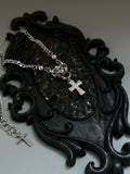 Cross Cyberpunk Necklace,Lumivault.