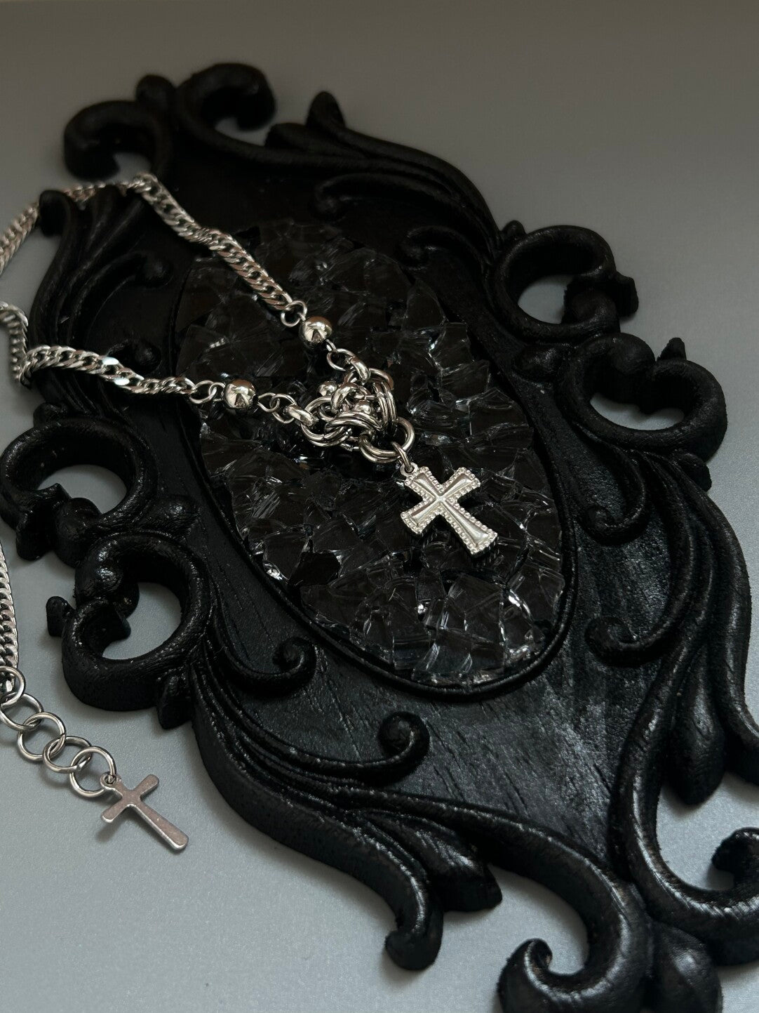 Cross Cyberpunk Necklace,Lumivault.