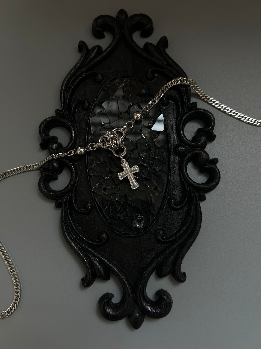 Cross Cyberpunk Necklace,Lumivault.