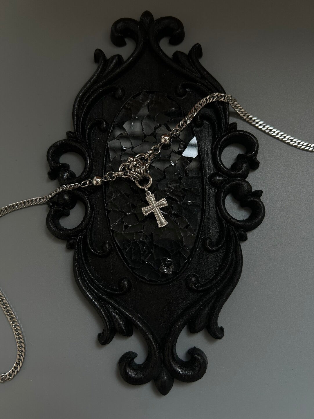Cross Cyberpunk Necklace,Lumivault.