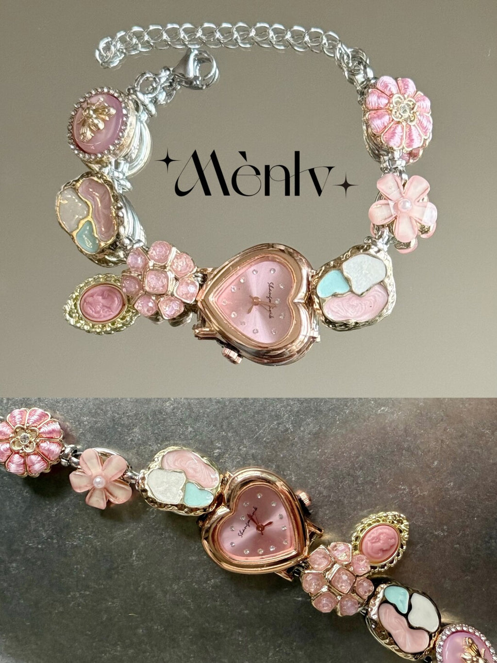 Handmade Watch Peach Blossom Bracelet,Lumivault.