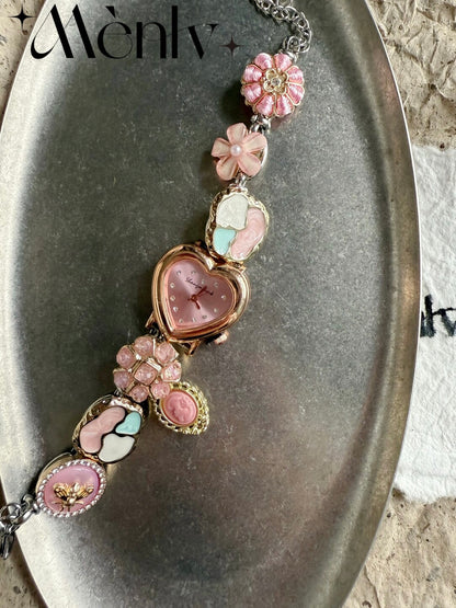 Handmade Watch Peach Blossom Bracelet