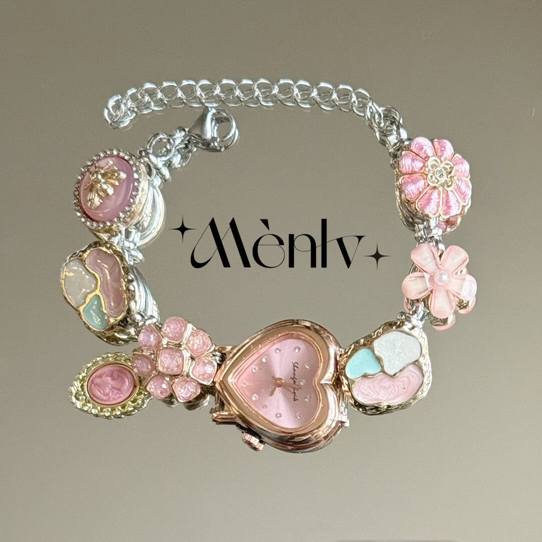 Handmade Watch Peach Blossom Bracelet