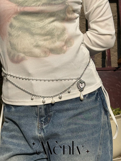 Love Watch Pearl Waist Chain