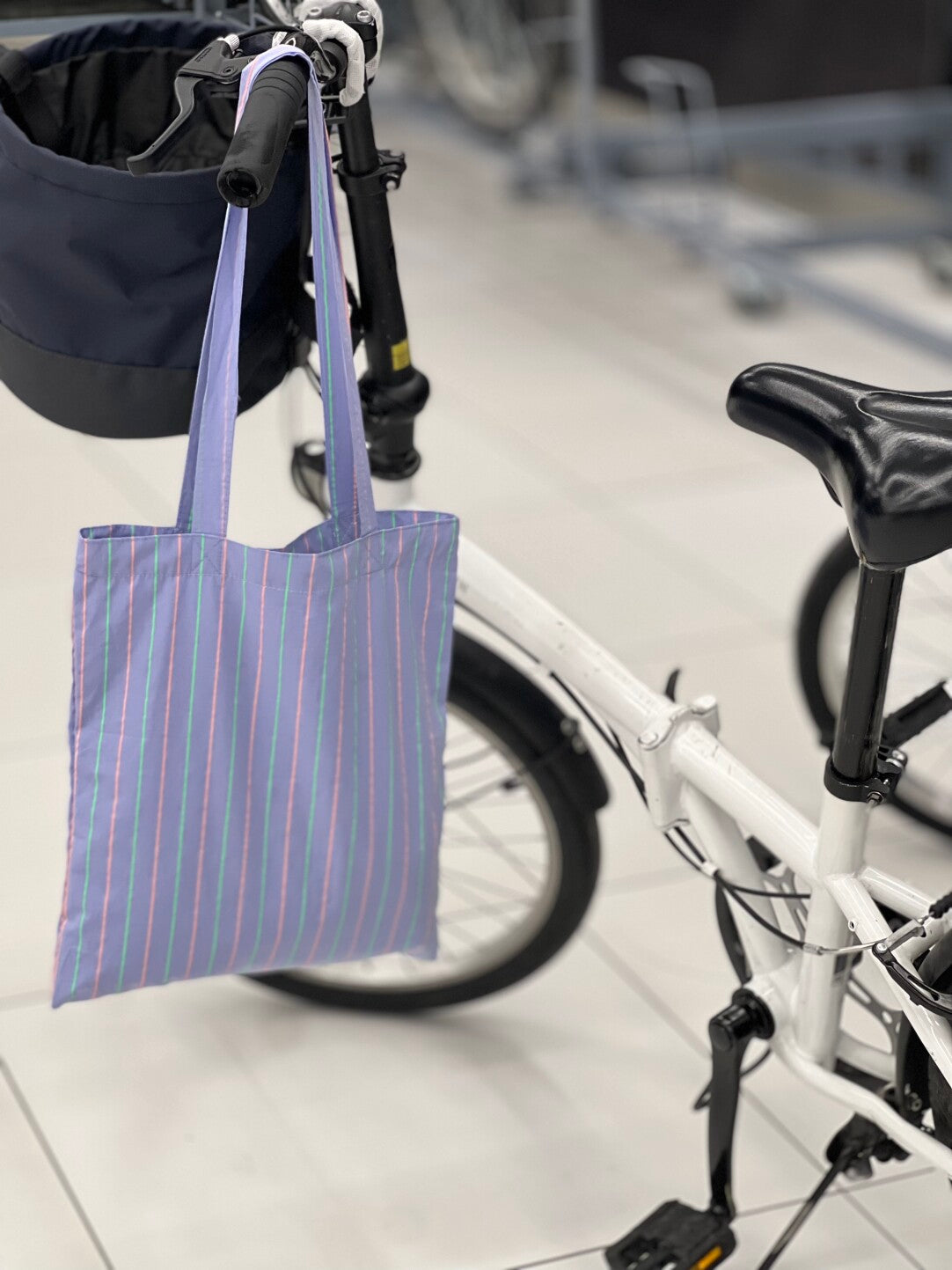 Fluorescent Stripes Canvas Shoulder Bag - Lumivault