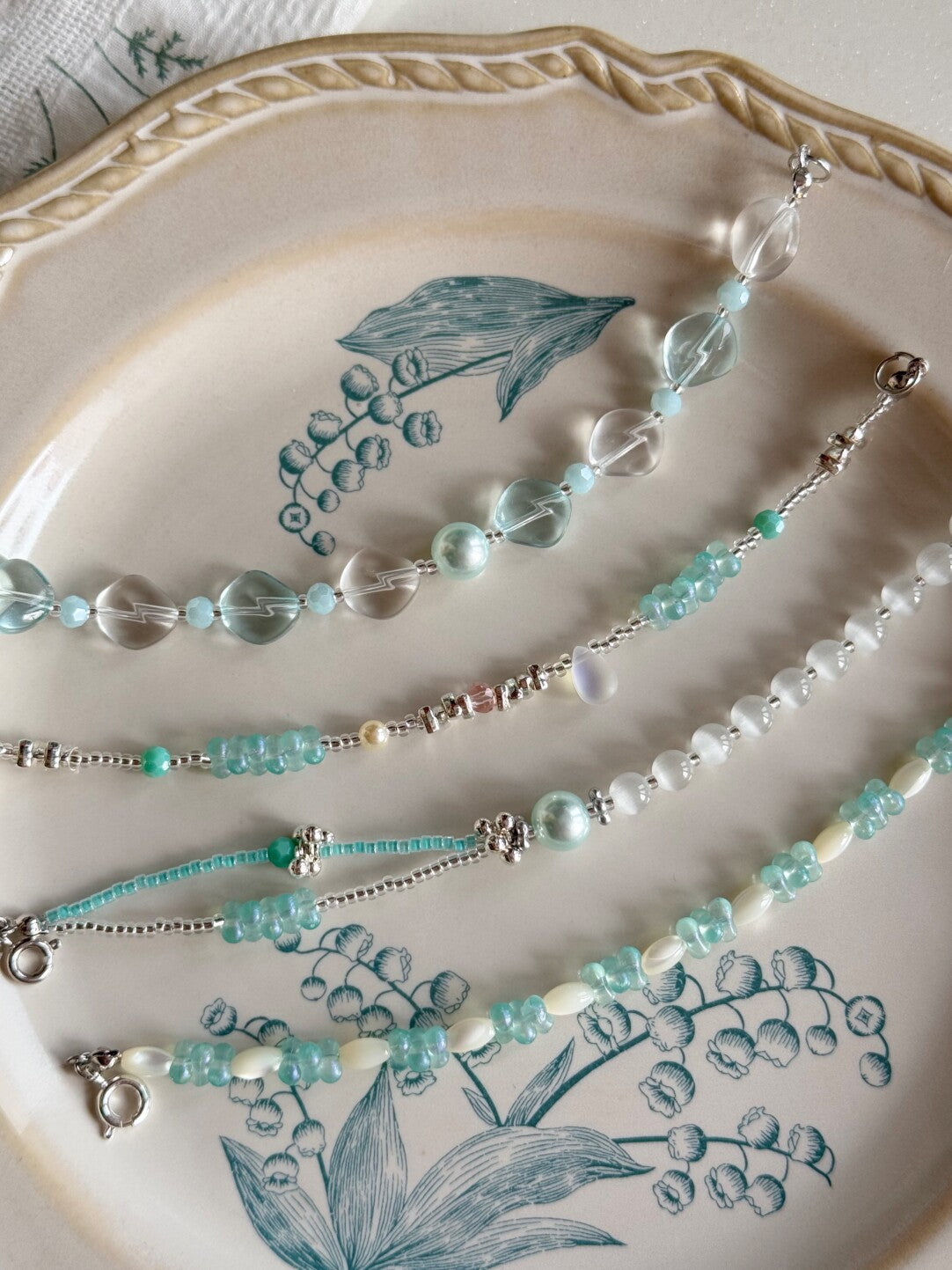 A Little Blue Beaded Bracelet,Lumivault.
