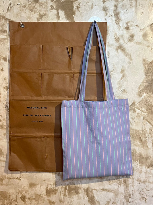 Fluorescent Stripes Canvas Shoulder Bag - Lumivault