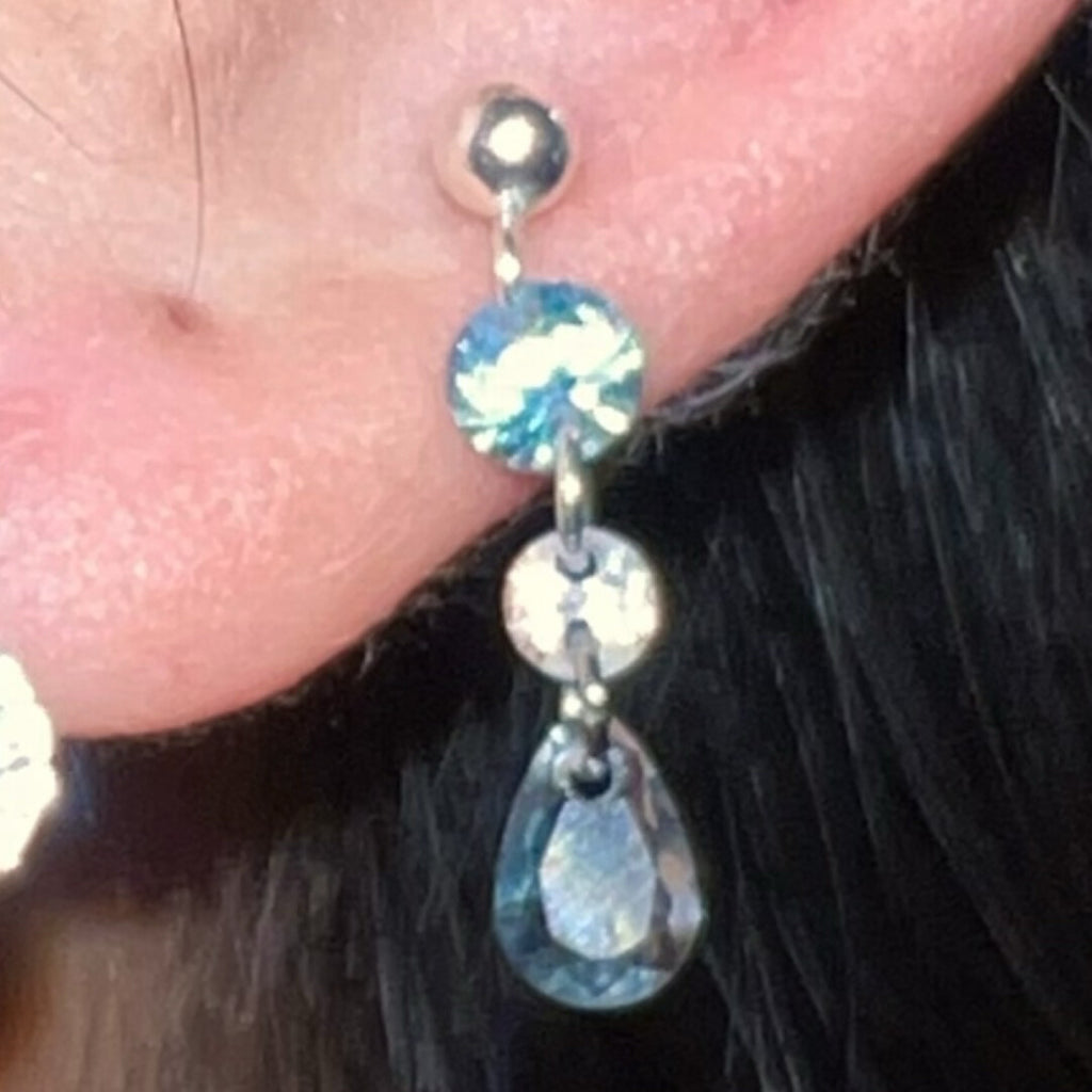 Flash Diamond Pendant Single Stud Earring,#5,Lumivault.