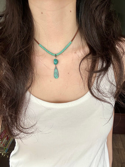 Water Drop Patina Necklace