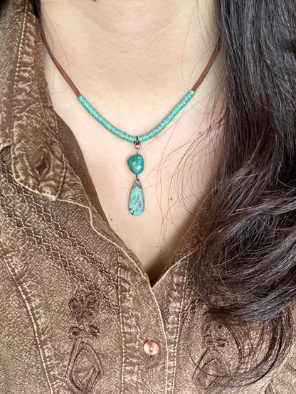 Water Drop Patina Necklace