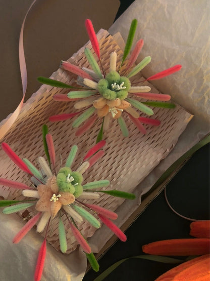 Blue Fireworks Hair Clip