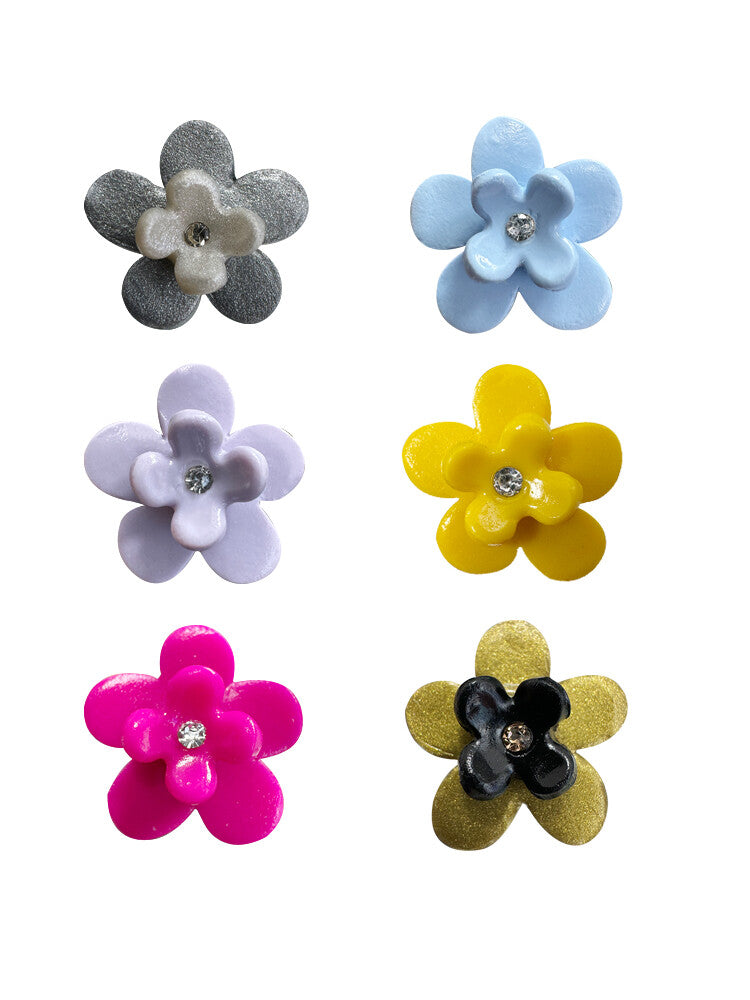 Handmade Clay Mini Cute Flower Earrings,Lumivault.