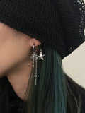 Shell Titanium Steel Asymmetrical Earrings,Lumivault.