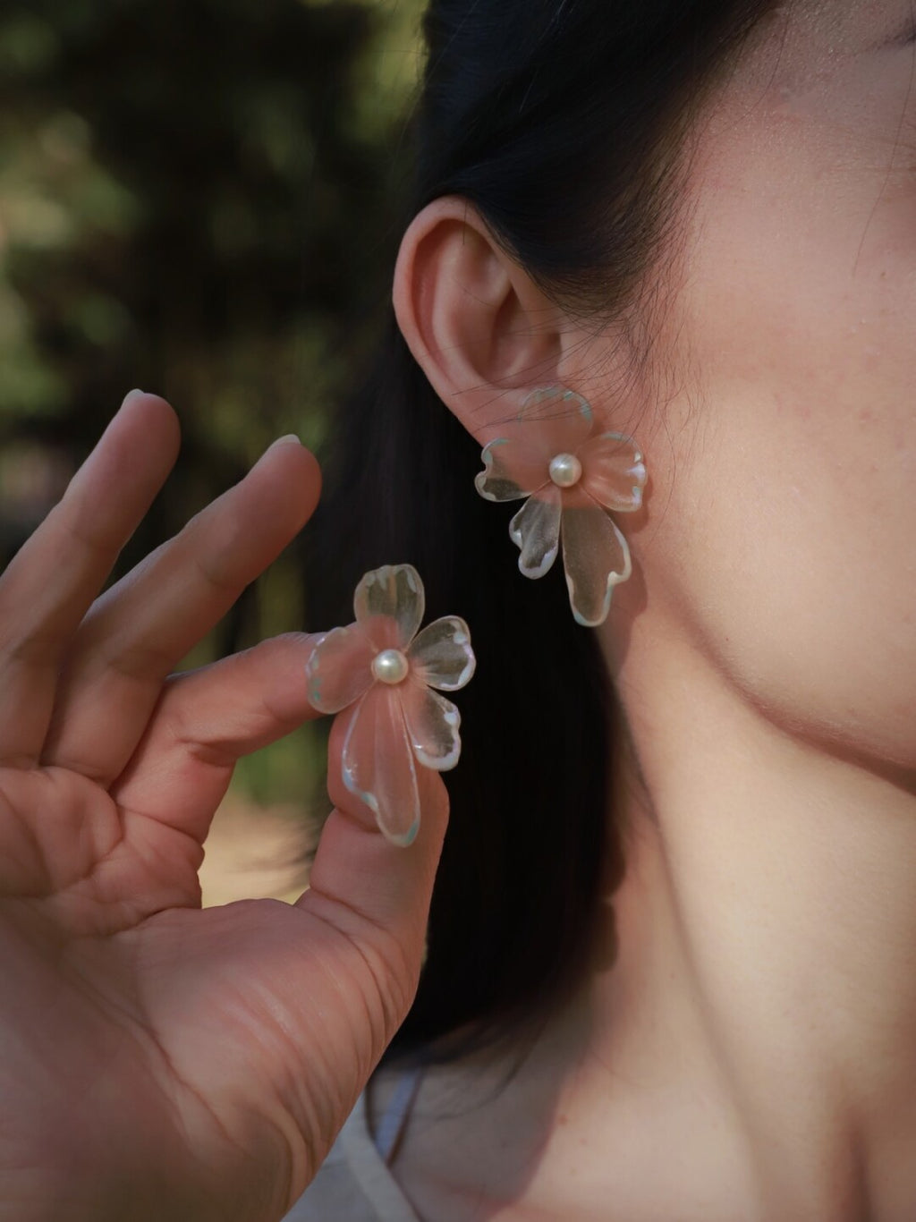 Twilight Leather Shadow Puppet Earrings,Lumivault.