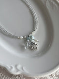Jasmine Rain Double Layered Beaded Necklace,Necklace,Lumivault.