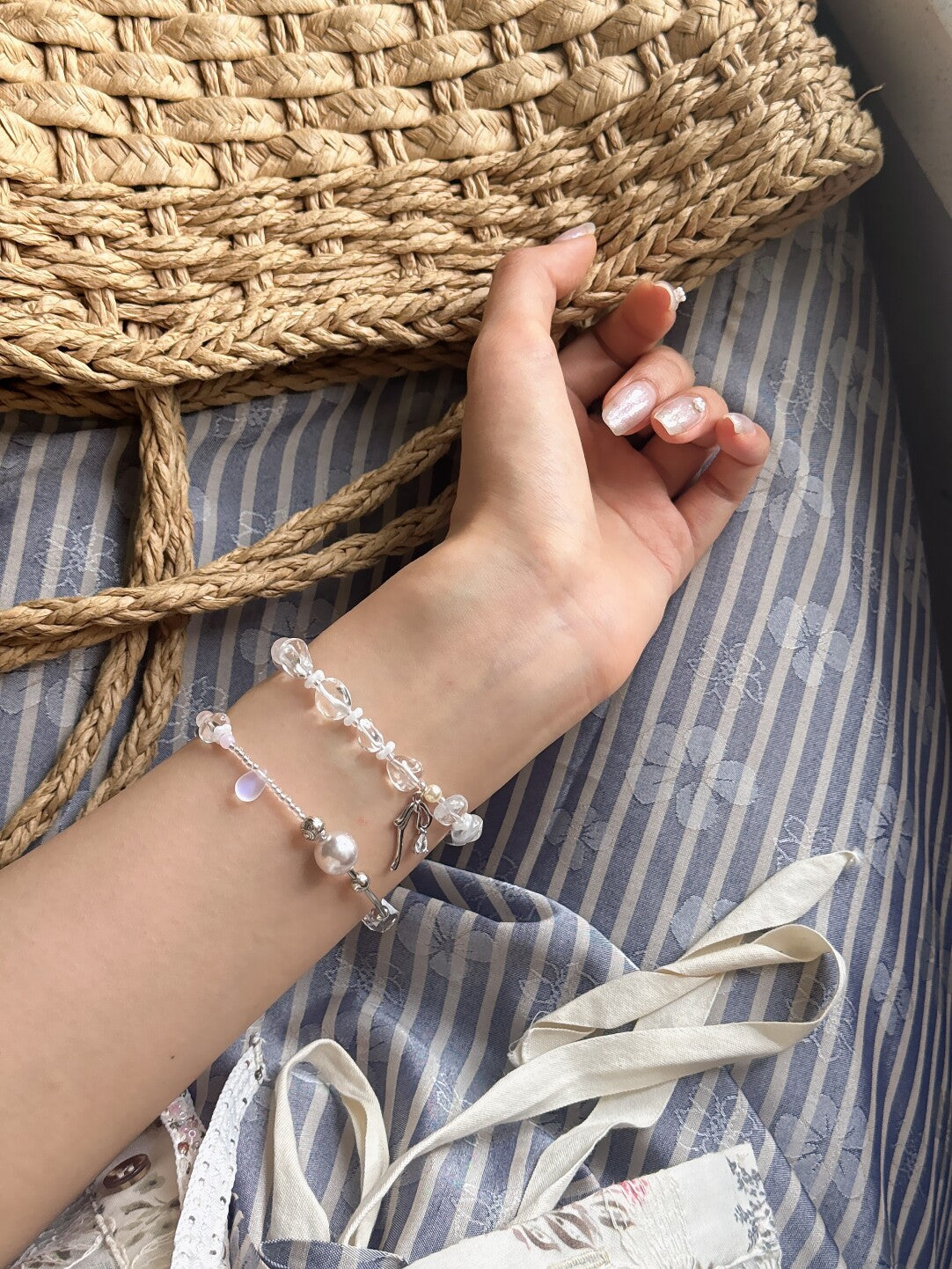 Dozing Afternoon Rock Crystal Vacation Bracelet,Lumivault.
