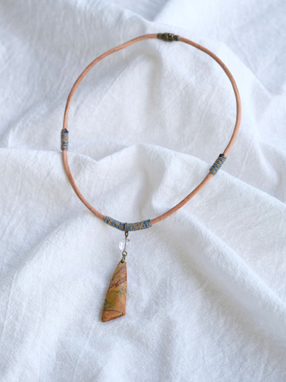 Handmade Natural Stone Crystal Necklace