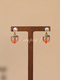 Sweet Wine Little Peach Earrings,Lumivault.