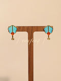 Parrot Feather Red Agate Earrings,Lumivault.