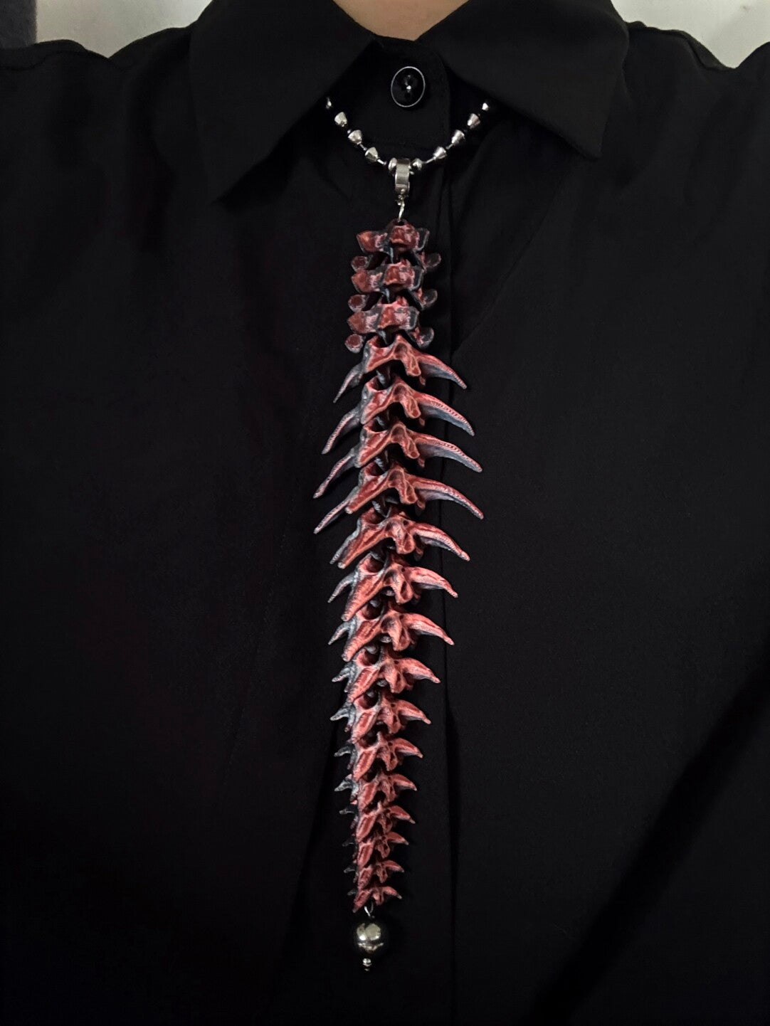 Driftbone Necklace,Red and Black,Lumivault.