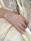 Aquamarine Silver Bracelet,Aquamarine Bracelet,Lumivault.