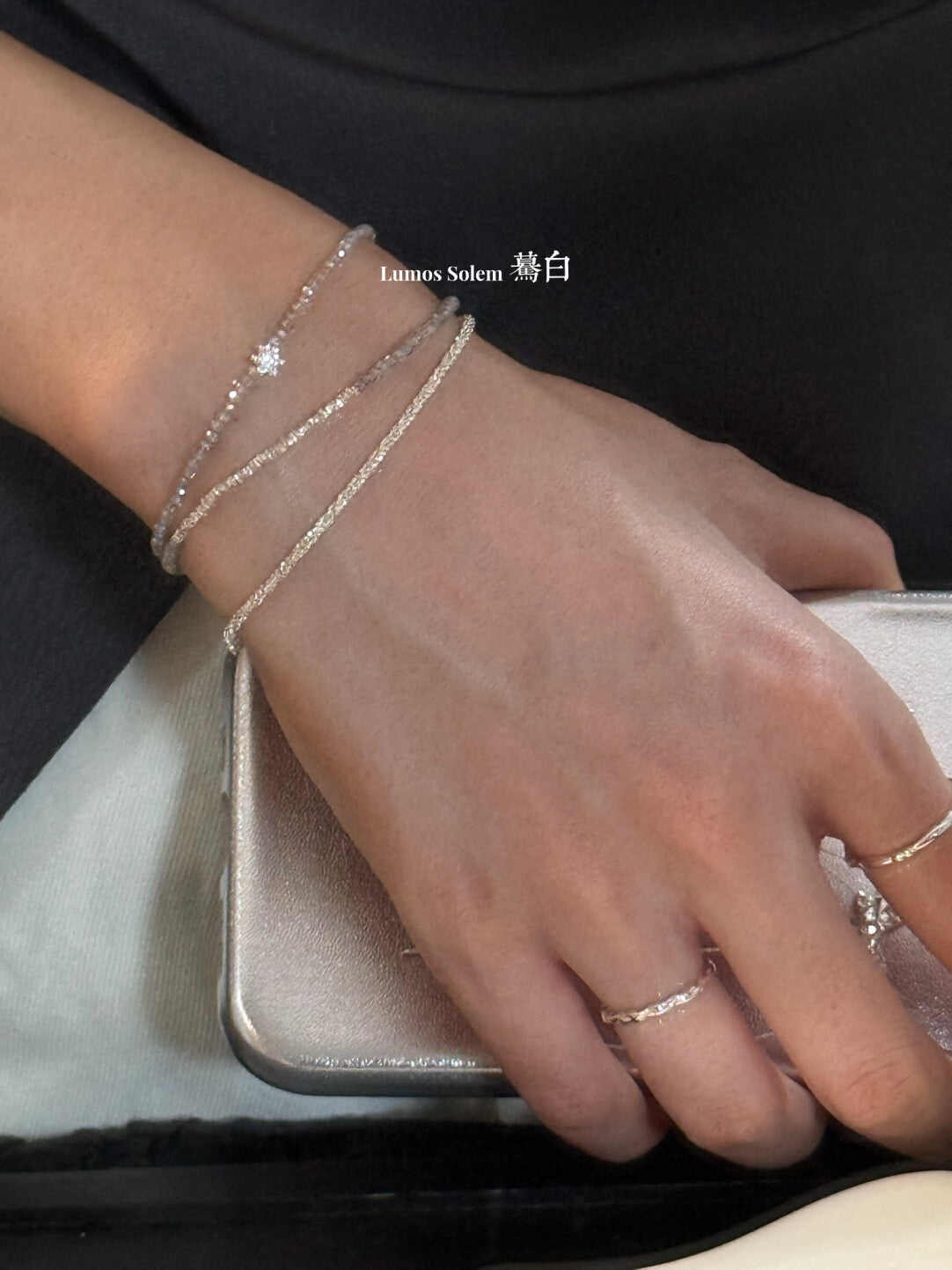 Star Sparkling Silver Labradorite Bracelet,Lumivault.