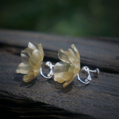 Late Rose Leather Shadow Puppet Earrings