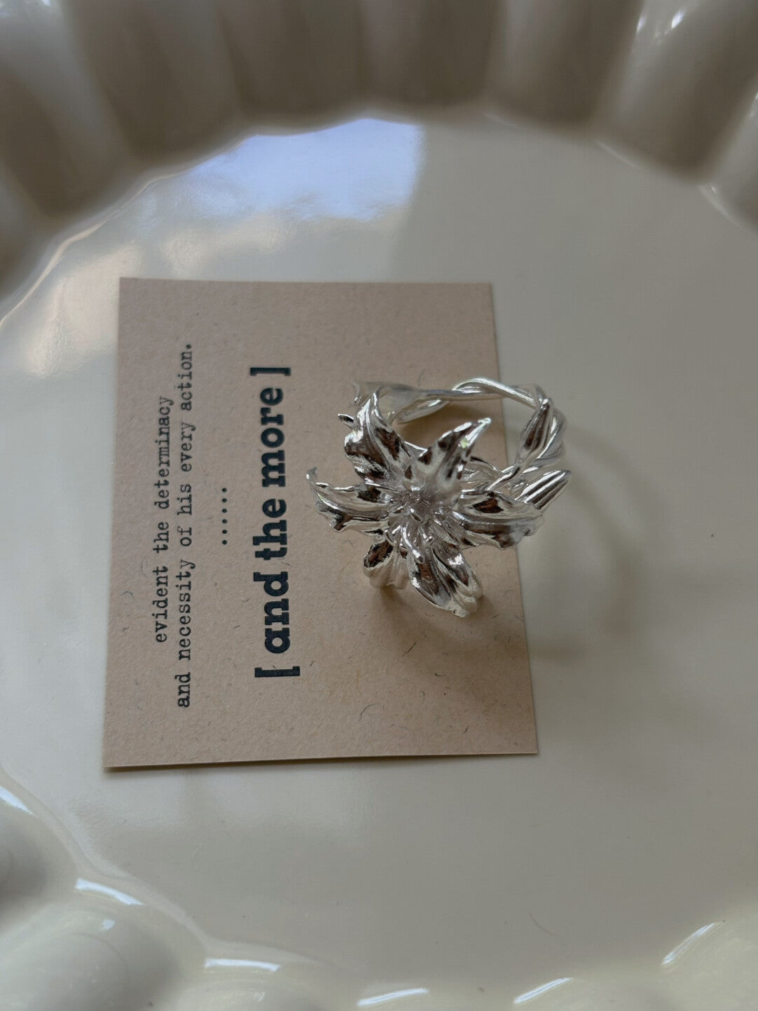 Handmade Silver Lily Ring,Lumivault.