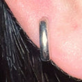 Silver Diamond Encrusted Glossy Single Earring,Single Smooth Earring,Lumivault.