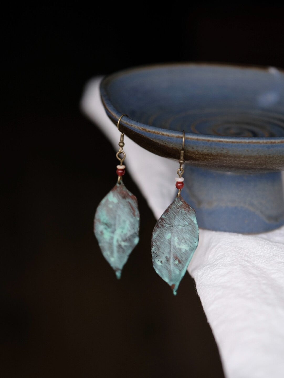 Big Leaf Earrings,Hooks (Copper),Lumivault.