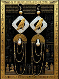Egyptian Bird Brass Earrings,Studs,Lumivault.